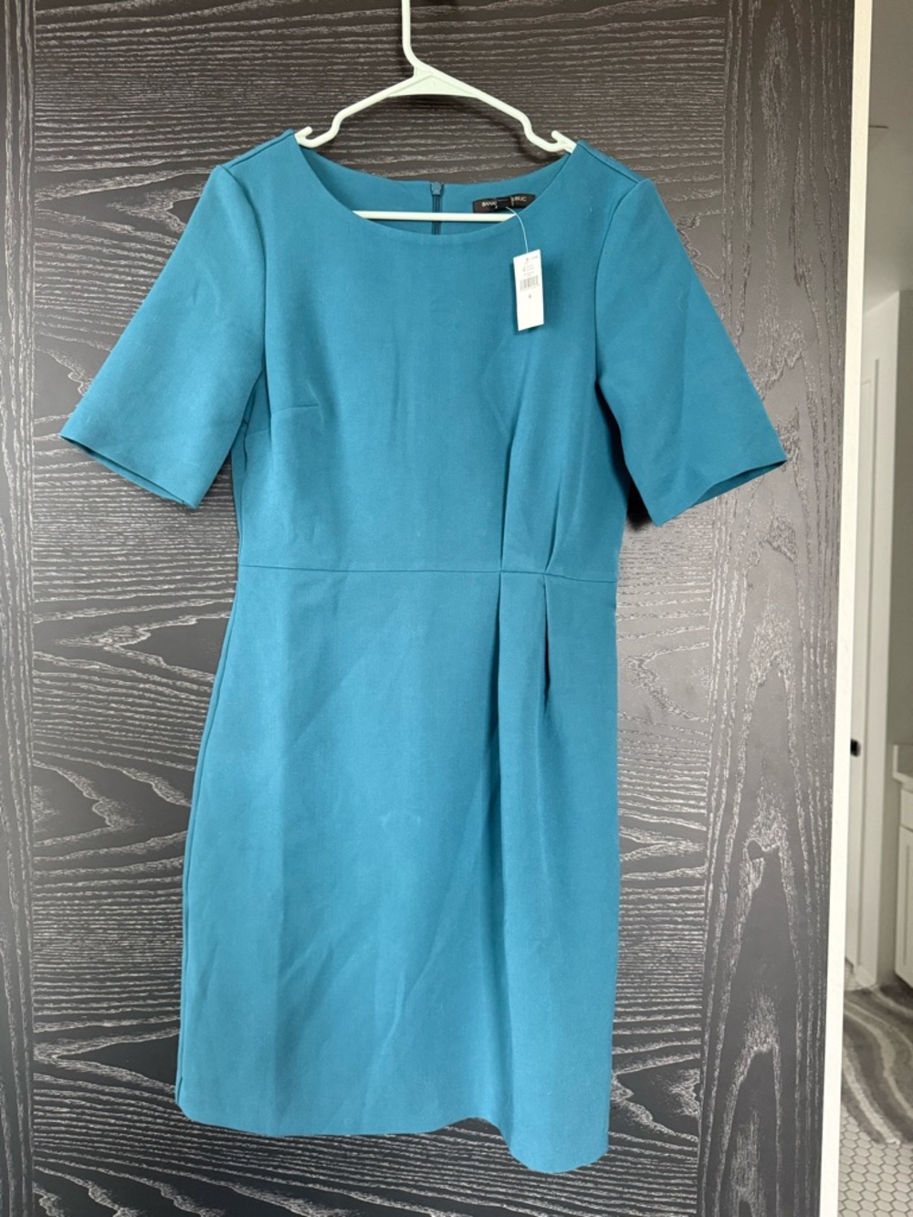 Banana Republic Teal Short Sleeve Sheath Dress